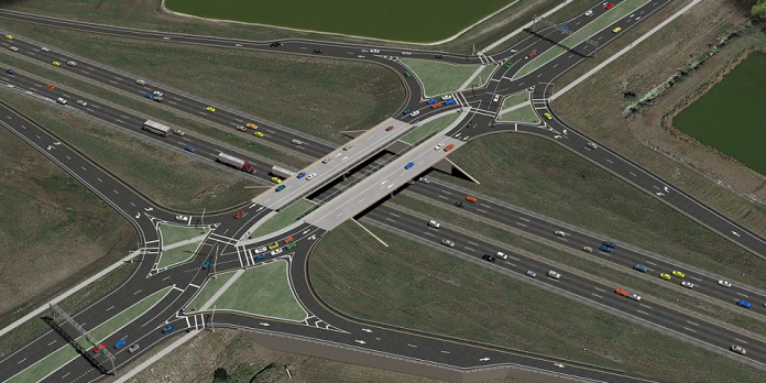 Diverging Diamong Interchange | I-95 Exit Guide Diverging Diamong Interchange | I-95 Exit Guide