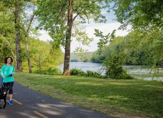 Rappahannock River Heritage Trail offers 1.6 miles of walking, hiking and biking trails. Photo Credit: Fredericksburg Economic Development & Tourism