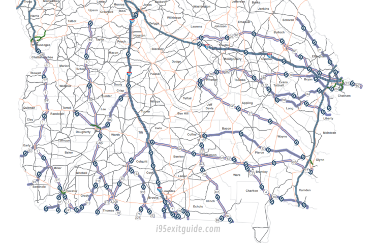 Georgia Hurricane Evacuation Map | I95 Exit Guide