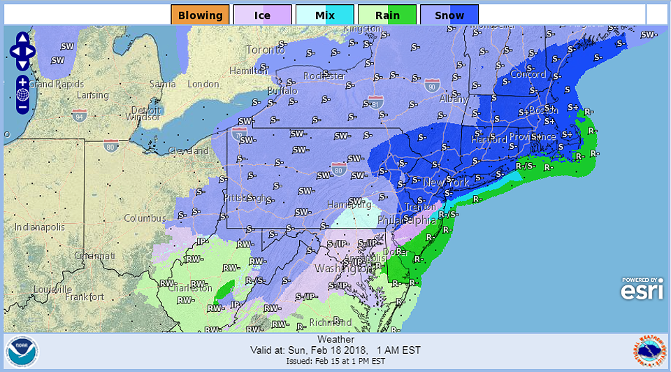 Weekend Snow Storm Threat Brewing I 95 Exit Guide