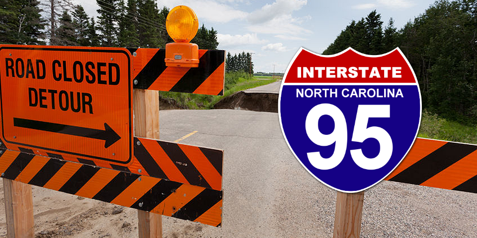 North Carolina Road Closed | I-95 Exit Guide
