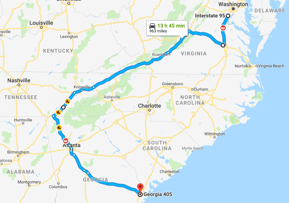 960x676 Detour Around North Carolina 