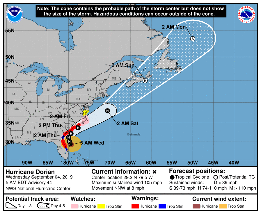 Hurricane Dorian | I-95 Exit Guide