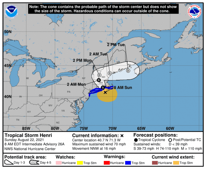 Hurricane Henri 8/22/21 | I-95 Exit Guide