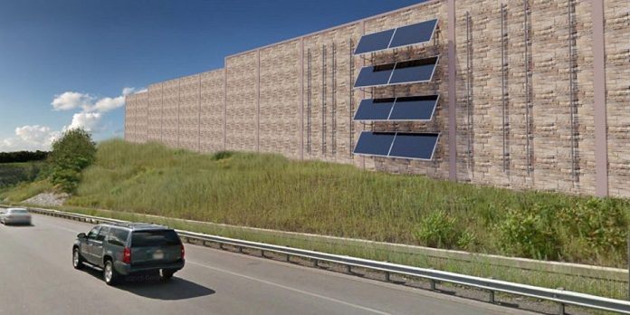 Massachusetts Solar Sound Wall | I-95 Exit Guide