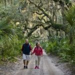 Nearby Cumberland Island is Georgia’s largest and southernmost barrier island offering miles of trails and roads, as well as 18 miles of undeveloped beach.