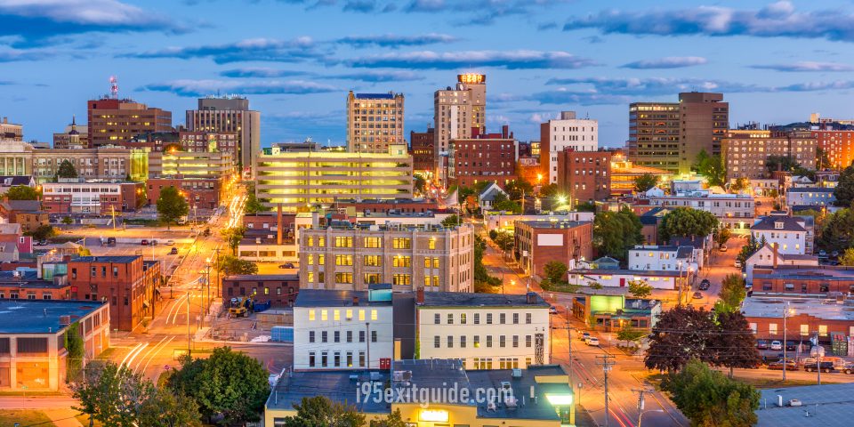 Portland, Maine Downtown at Dusk | I-95 Exit Guide